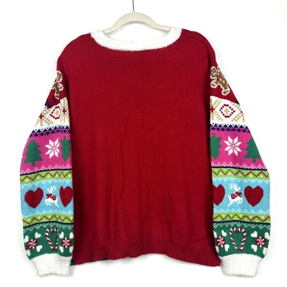 Celebrate Together Ugly Christmas Sweater MERRY PUGMAS Pullover Unisex SZ XXL - Picture 4 of 12